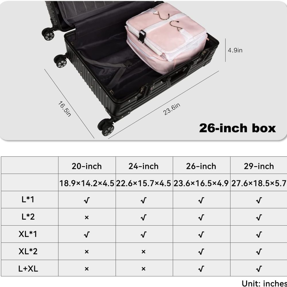 Portable Hanging Travel Shelves Bag Packing Cube Organizer Suitcase Storage Large Capacity - Image 6