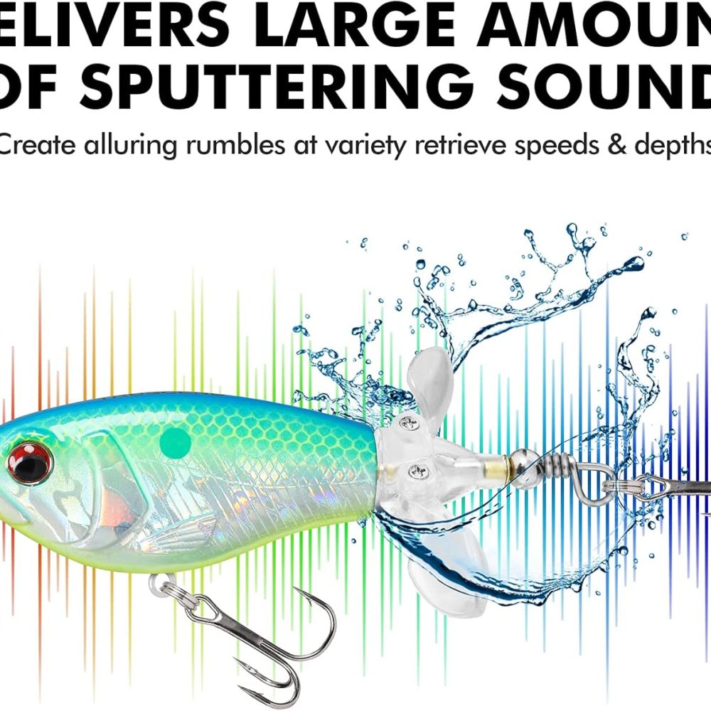 TRUSCEND PoPobait Plopper with BKK Hooks, Top Water Fishing Lures for Bass Walleye Pike Catfish Musky Perch, Floating Lure for Freshwater or Saltwater, Amazing Teasers Fishing Gifts for Family Fishing - Image 5